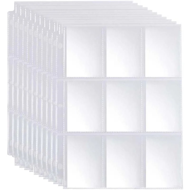 Card Penny Sleeve - 50 قطعة 9 جيب تجارة بطاقات