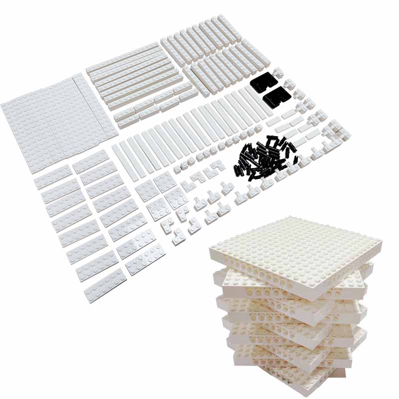 Lego Minifigure Holder - طقم إطار صور أبيض للرسم الفني